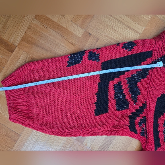 Red Geometric Sweater - Picture 11 of 15